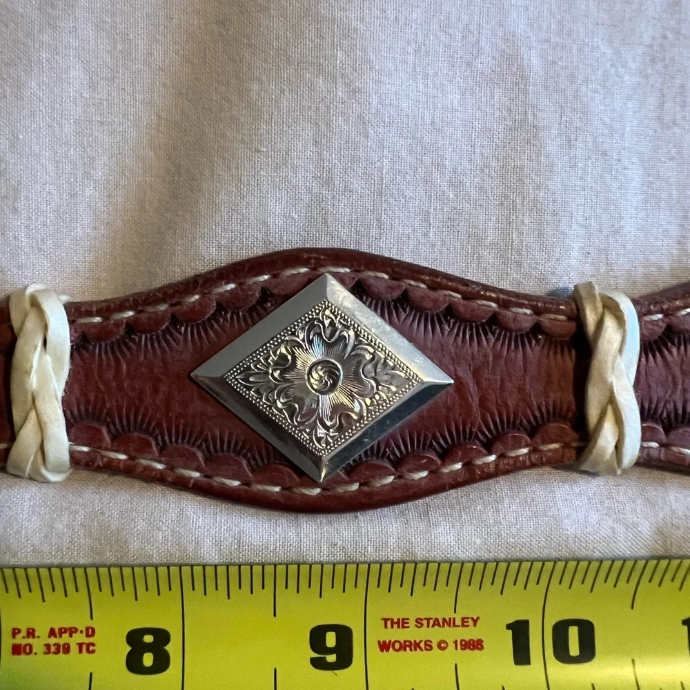 vintage unisex brown leather belt
